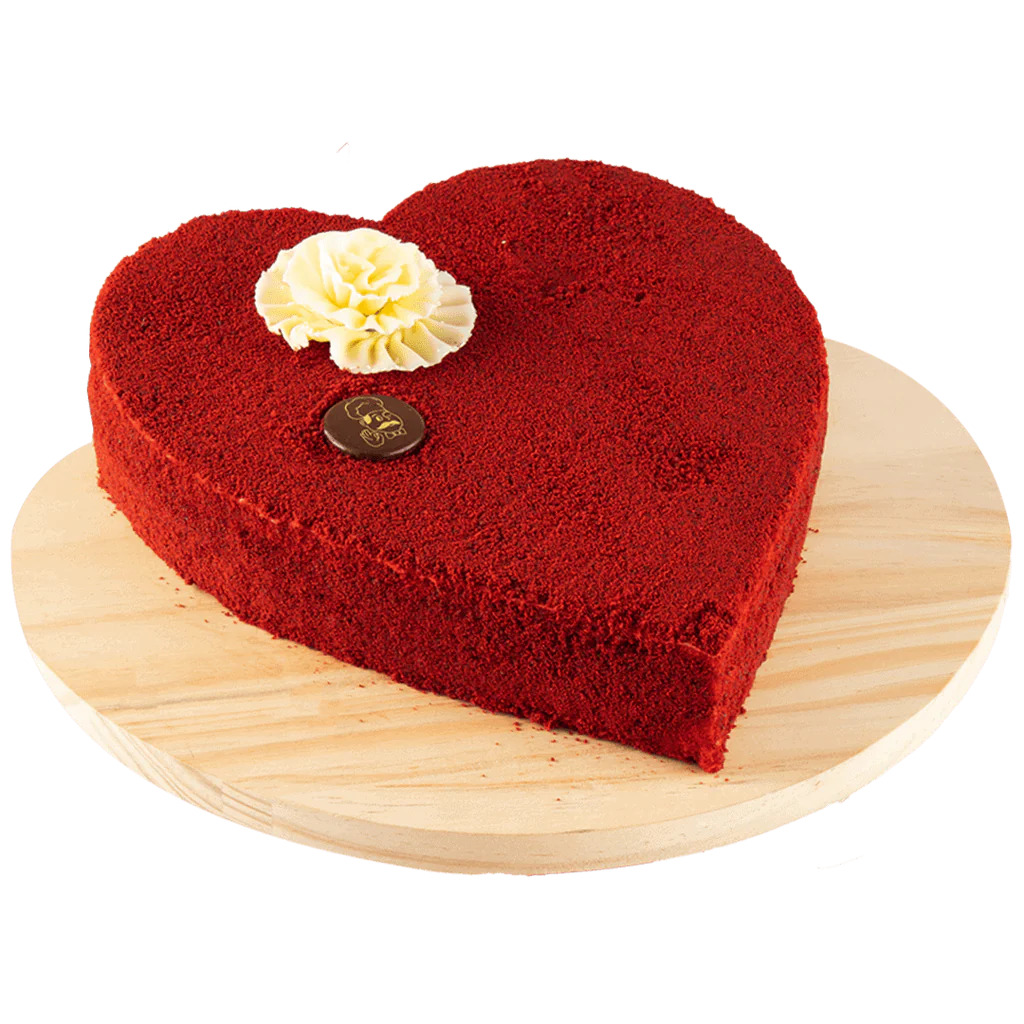 red velvet cake heart