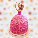 pink doll cake